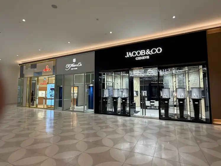 Commercial storefront glazing in a Lower Mainland shopping centre