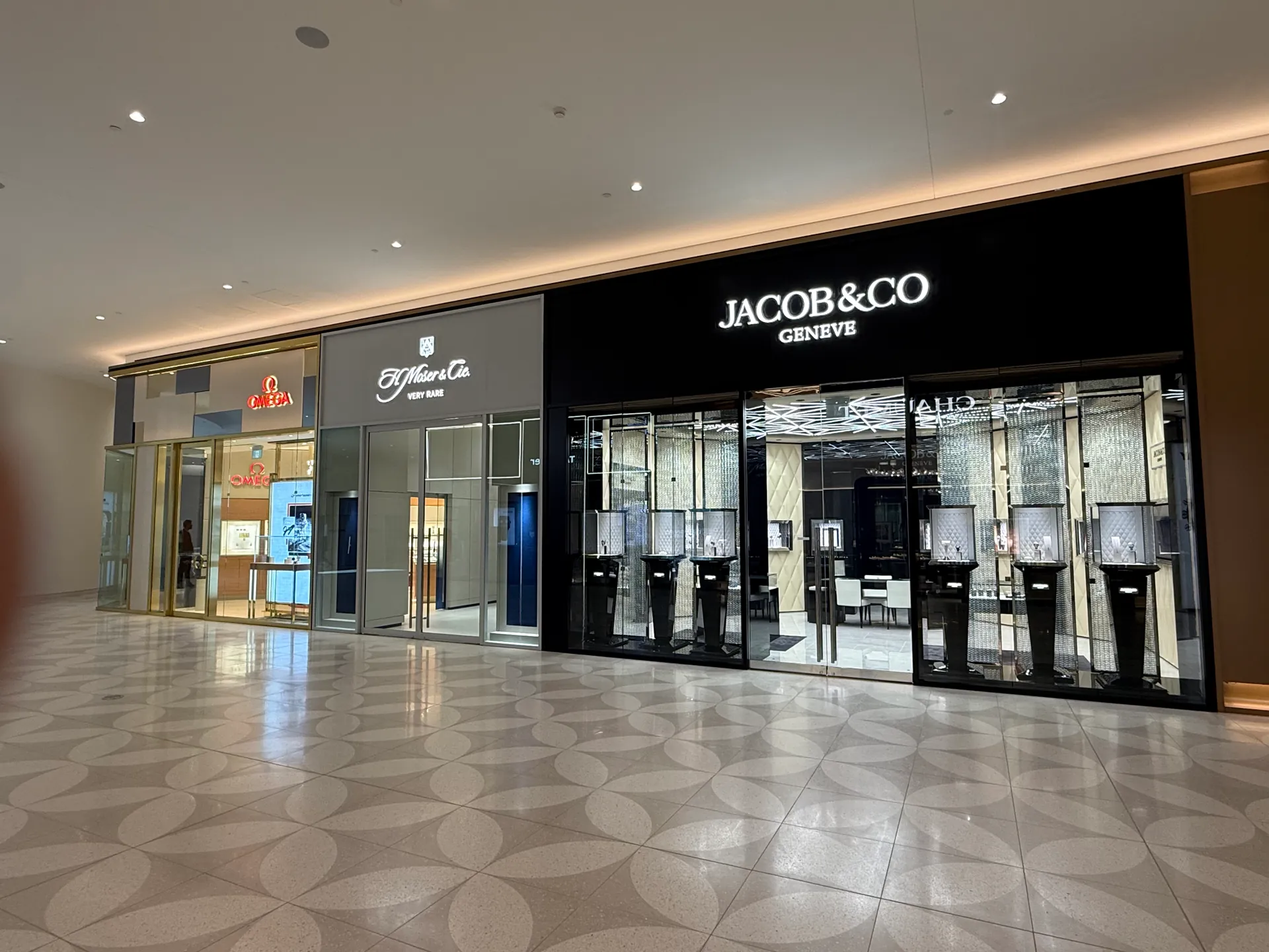 Commercial storefront glazing in a Lower Mainland shopping centre