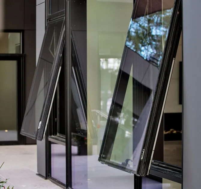 European tilt-and-turn windows on a modern home